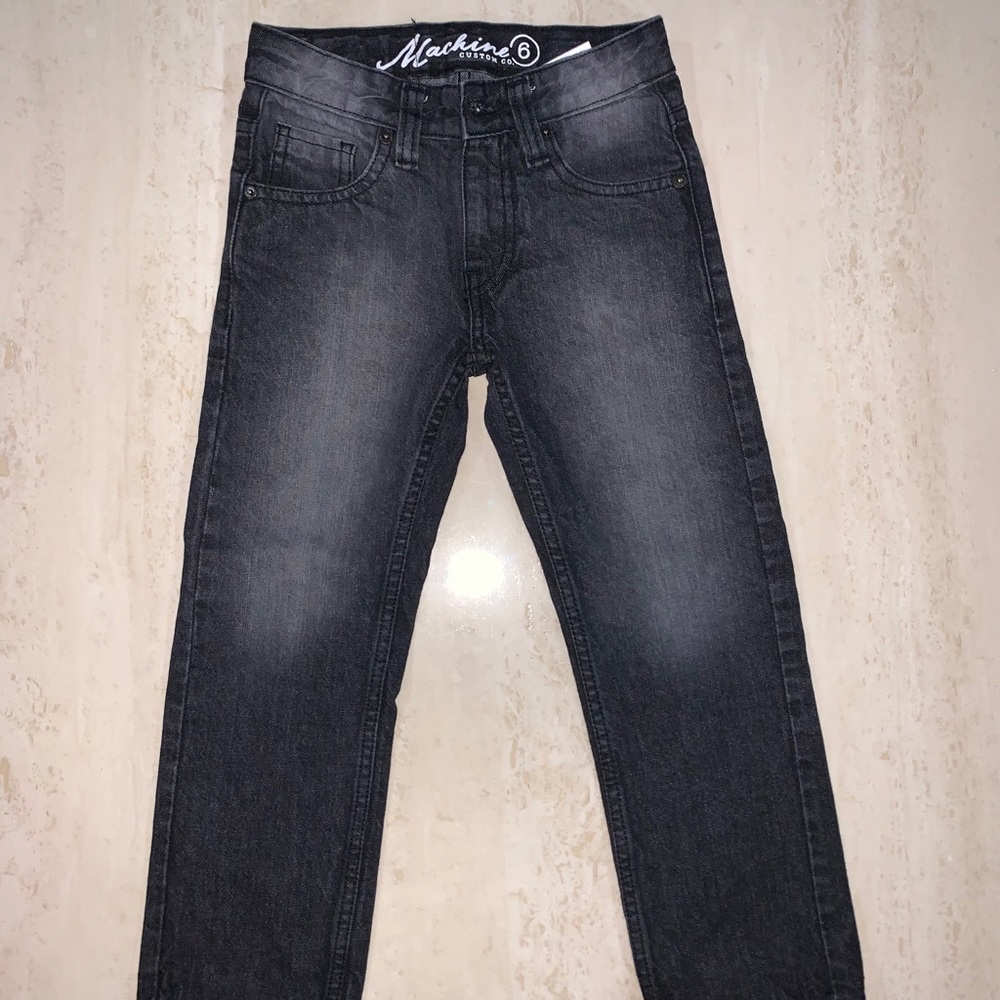 Machine straight leg black jeans